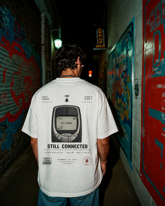 Still Connected +961 Lebanese diaspora oversized t-shirt by The Bargain LB