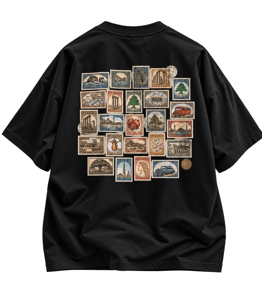 Lebanon Vintage Stamps - T-Shirt