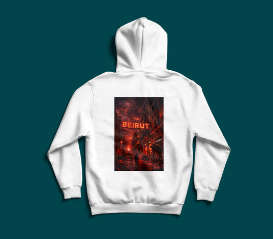 Beirut X Stranger Things dark side cinematic Lebanese hoodie by The Bargain LB