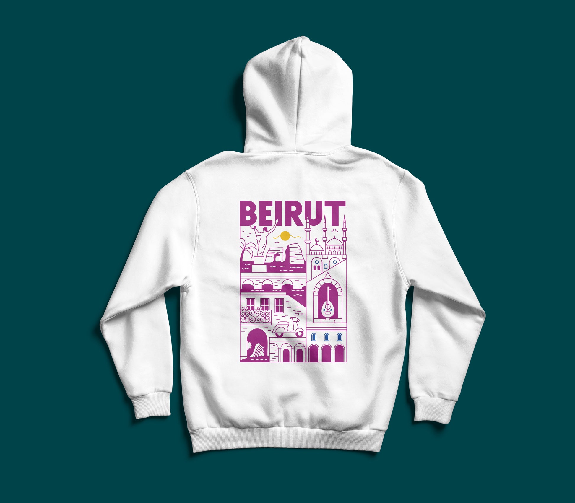 Beirut premium oversized Lebanese streetwear hoodie by The Bargain LB