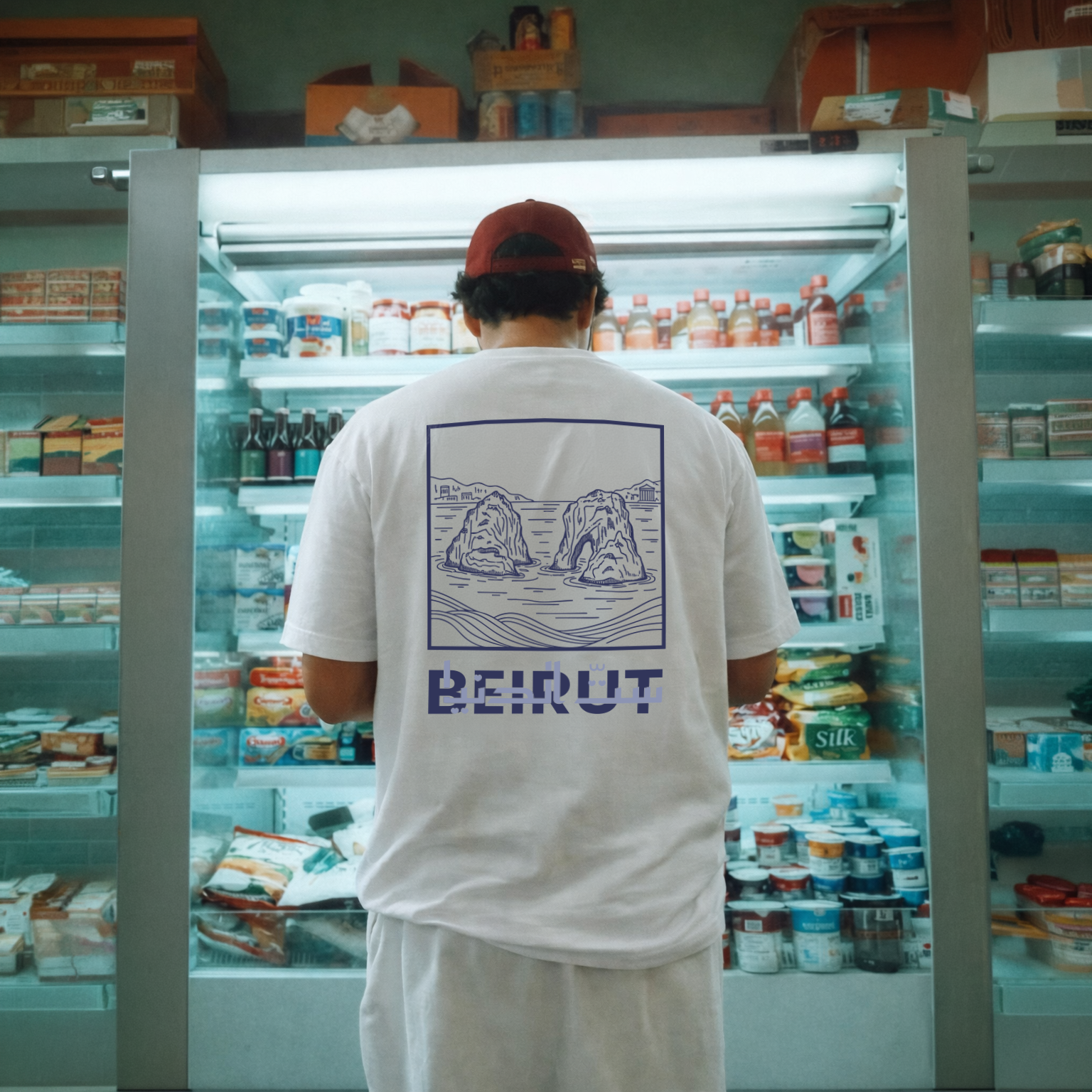 Beirut Set El Dunia Lebanese coastline graphic t-shirt by The Bargain LB
