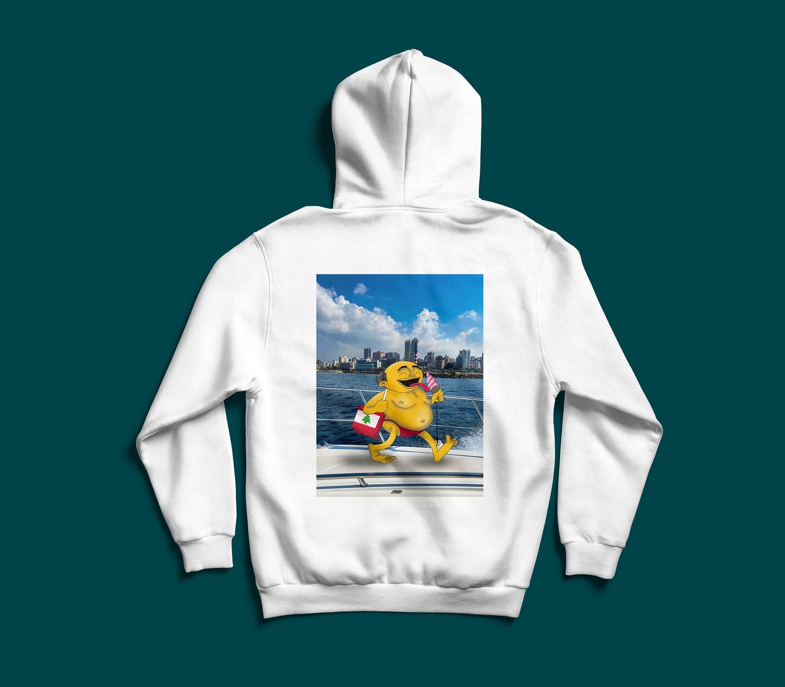 Abdo X Boat Lebanese coastal graphic hoodie by The Bargain LB