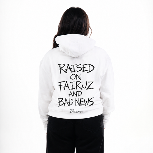 Raised on Fairuz and Bad News — Hoodie