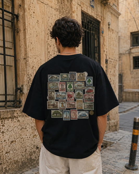 Lebanon Vintage Stamps — T-Shirt