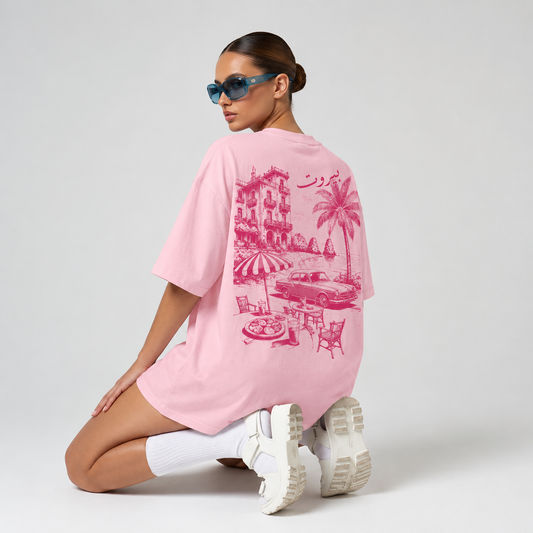 Beirut in Pink - Oversized T-Shirt