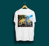 Monster X Lebanon graphic t-shirt — Lebanese dark humor streetwear by The Bargain LB