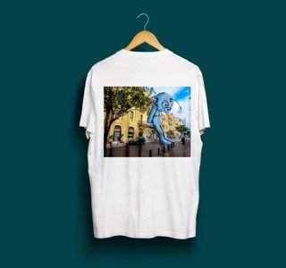 Monster X Lebanon graphic t-shirt — Lebanese dark humor streetwear by The Bargain LB