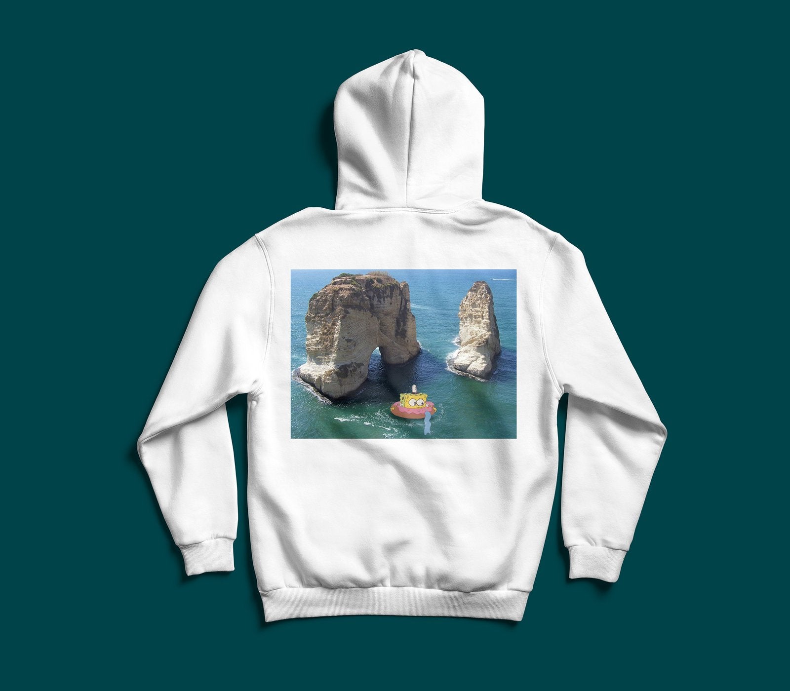 SpongeBob X Raouche Beirut rocks Lebanese graphic hoodie by The Bargain LB