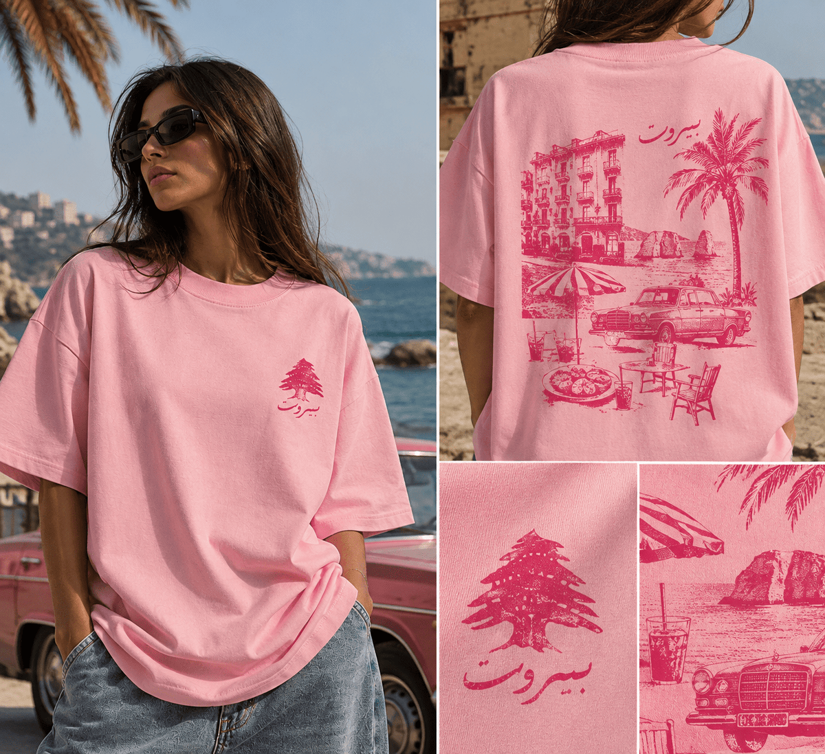 Beirut in Pink - T-Shirt - The bargain lb
