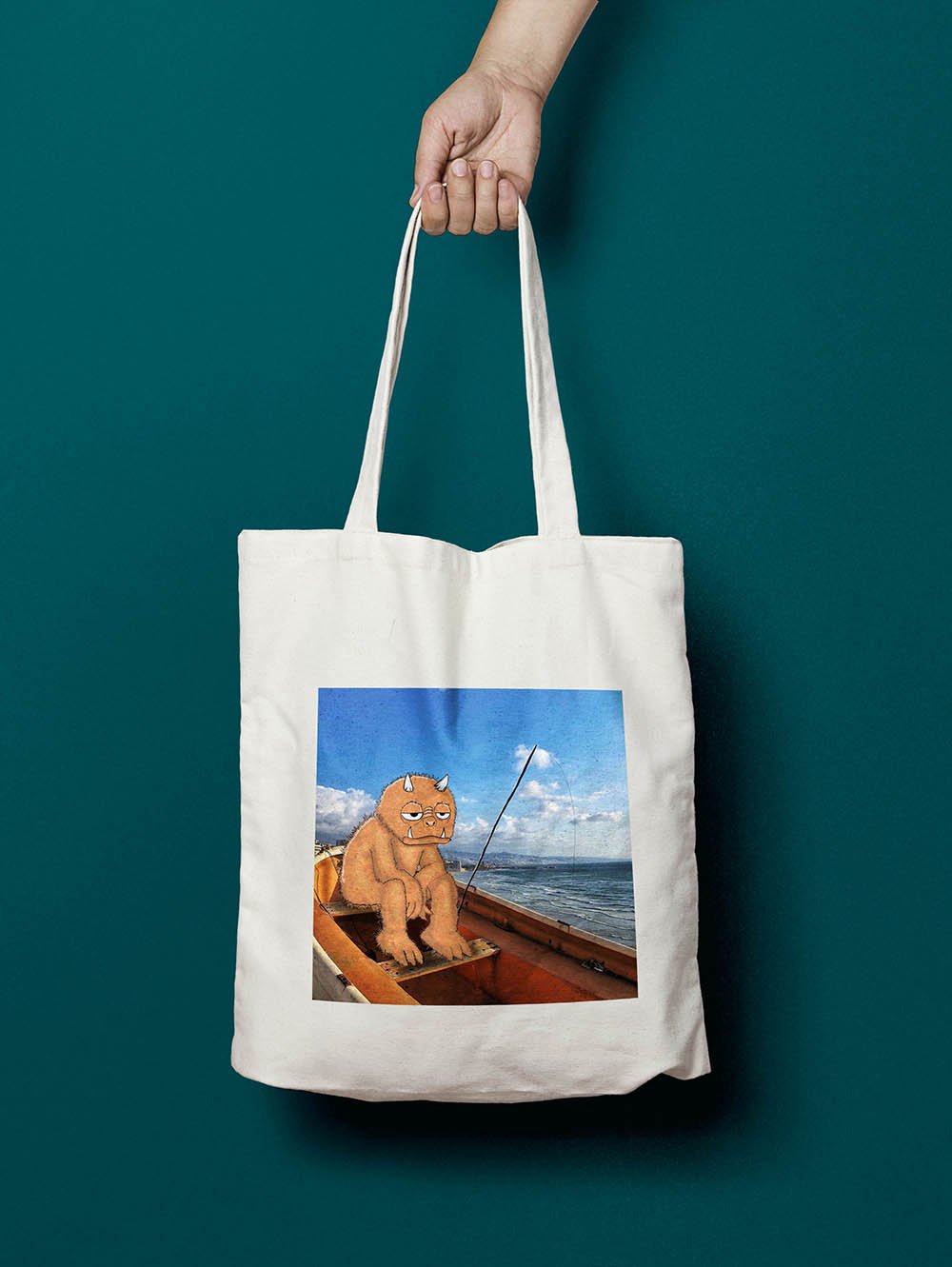 Fisherman X Boat tote bag — Lebanese coastal lifestyle accessory by The Bargain LB