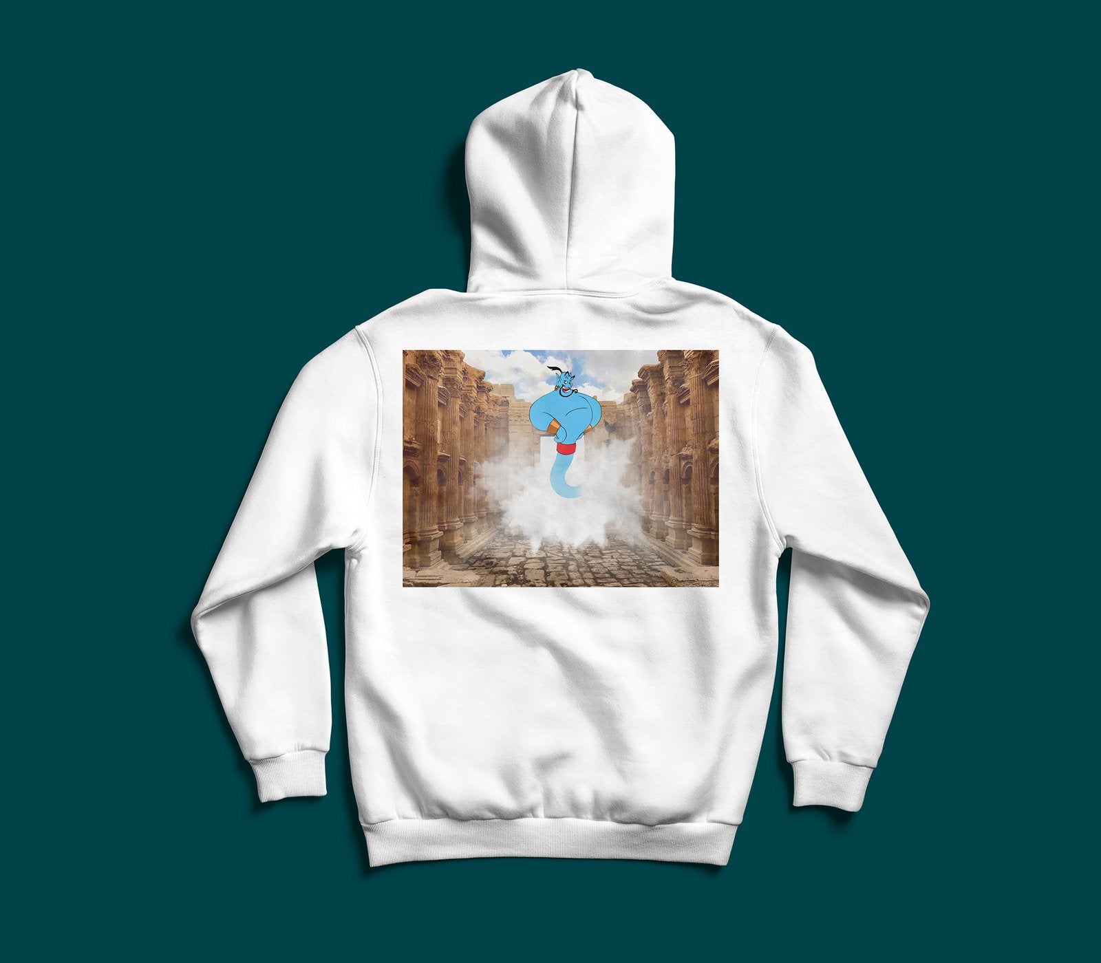 Genie X Baalbek Lebanese graphic hoodie — pop culture meets ancient Lebanon by The Bargain LB