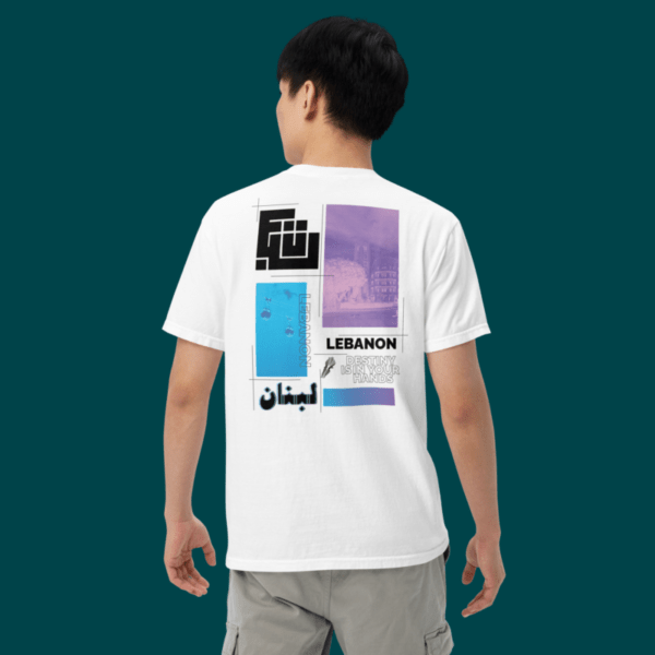Lebanon oversized graphic t-shirt — 10452 km Lebanese identity streetwear by The Bargain LB