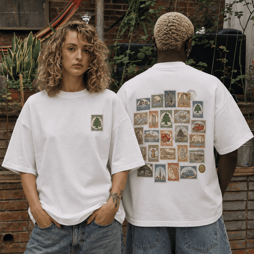 Lebanon Vintage Stamps - T-Shirt - The bargain lb