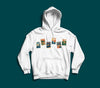 Messages from Lebanon illustrated postcard premium hoodie by The Bargain LB