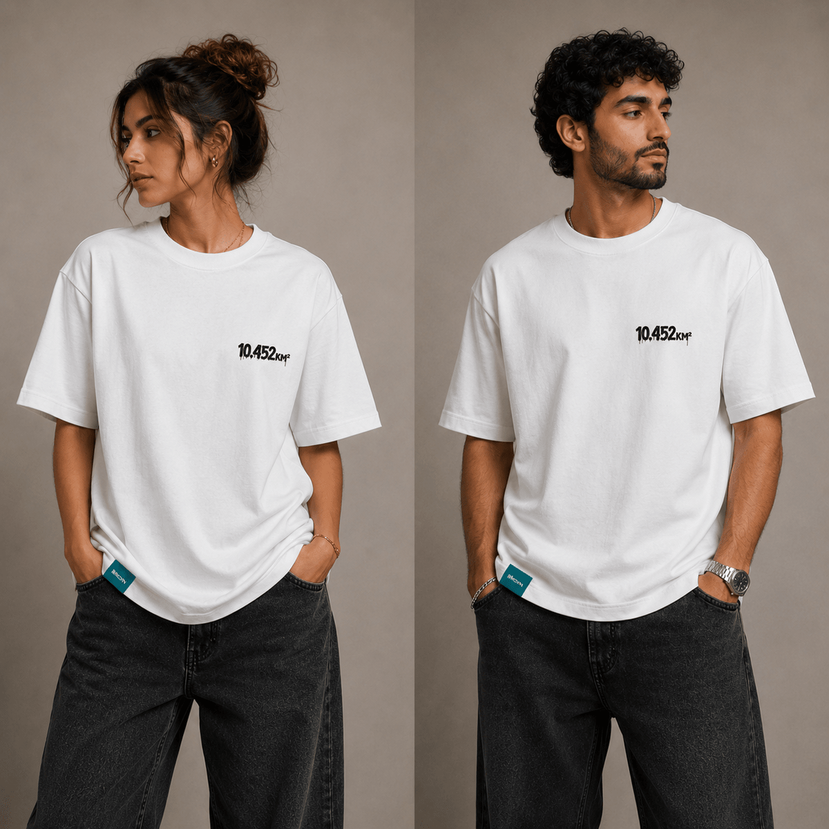 Not a Meter Less T-Shirt in white by The Bargain LB