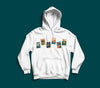 Messages from Lebanon illustrated postcard premium hoodie by The Bargain LB