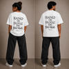 Raised on Fairuz and Bad News Oversized T-Shirt in white by The Bargain LB