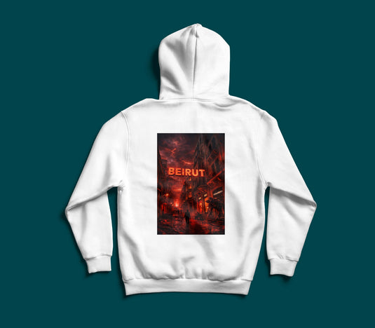 Beirut X Stranger Things dark side cinematic Lebanese hoodie by The Bargain LB