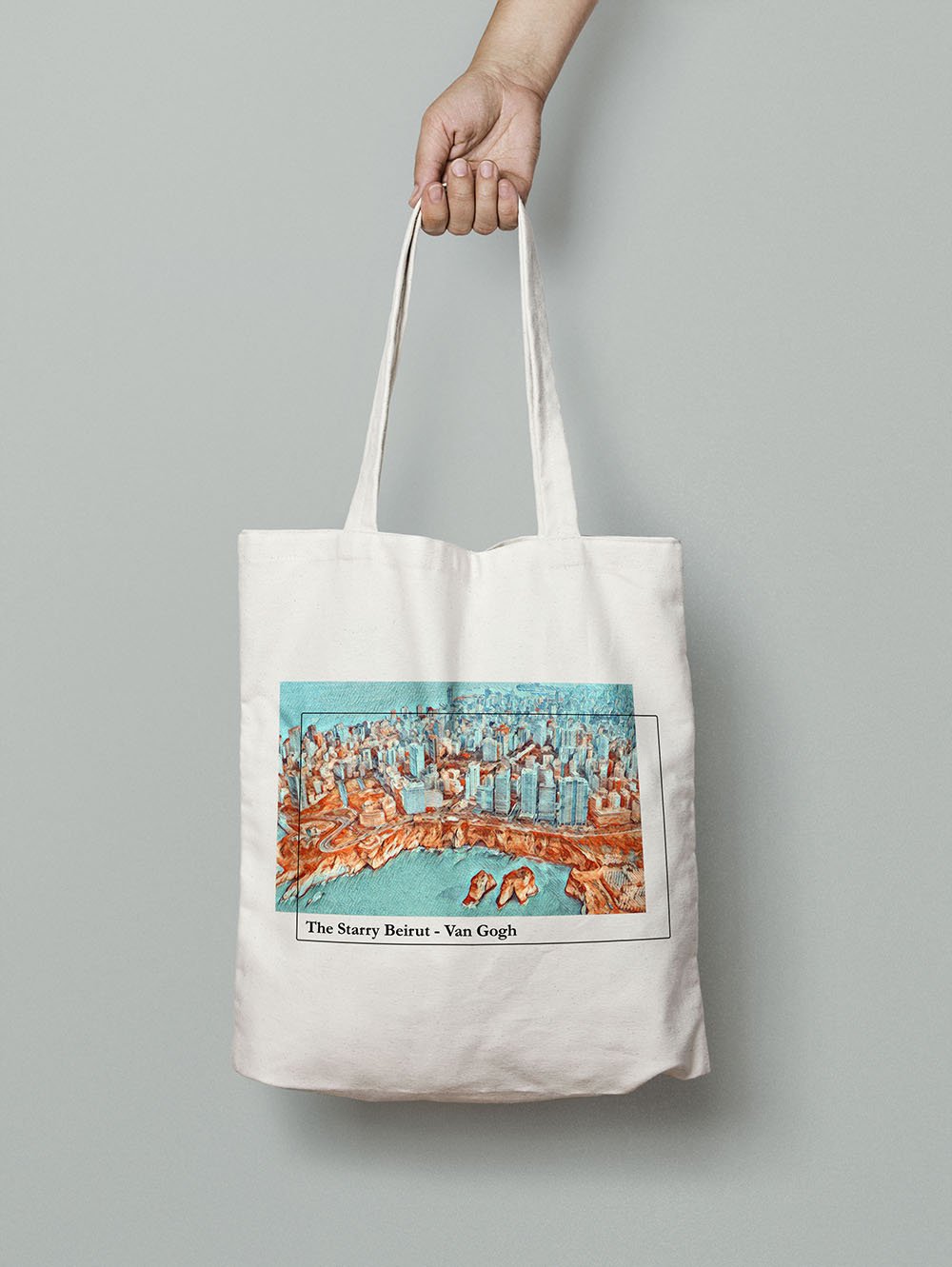 The starry beirut tote bag