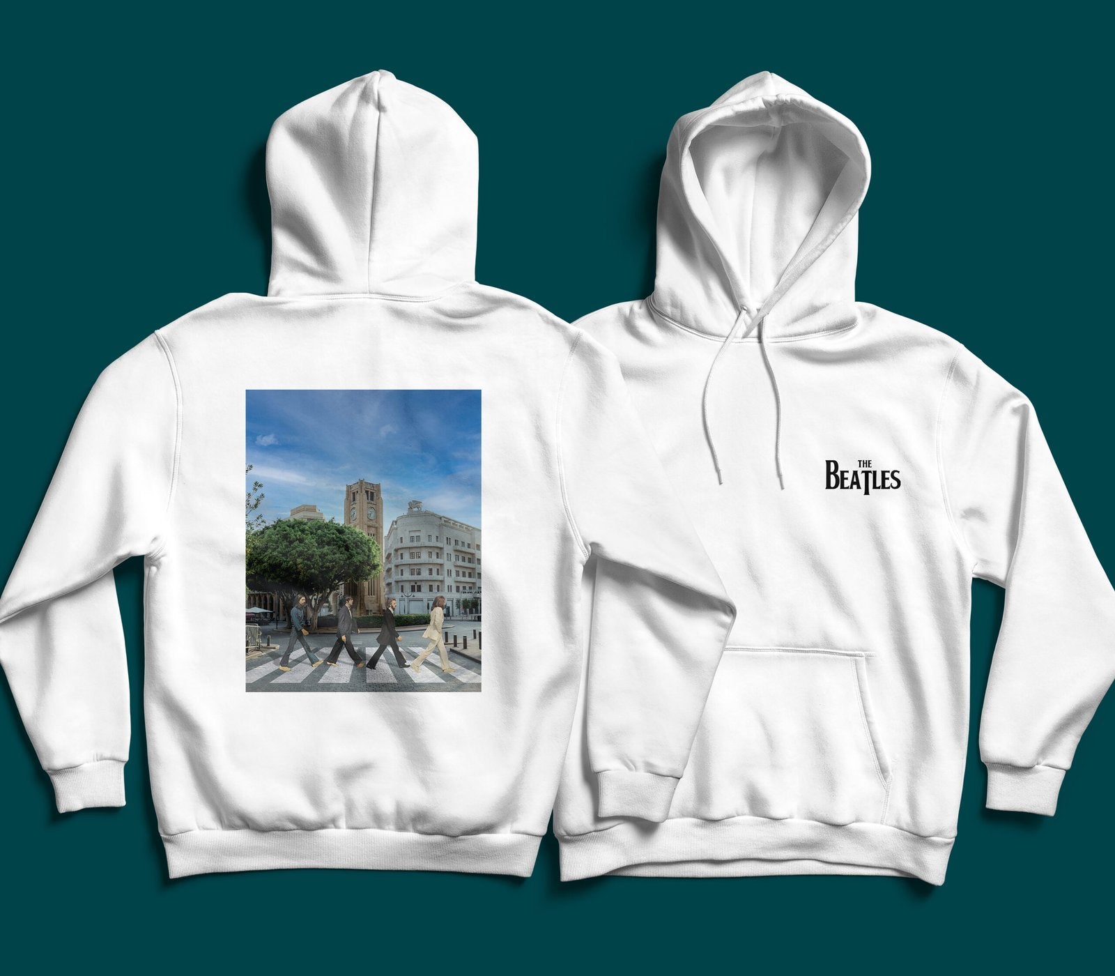 The Beatles X Downtown Beirut music culture graphic hoodie by The Bargain LB